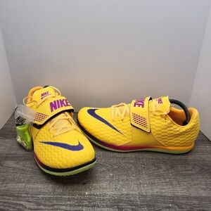 Nike High Jump Elite Athletic Shoes Citron Pulse Indigo  FZ9636-800 Men Sz 10.5